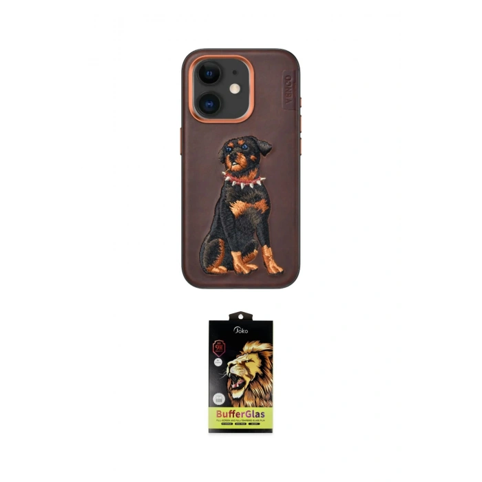 MARSİLYAN™- iPhone 11 Kılıf Nova Form Koleksiyonu - Siyah Buffer Cam Ekran Koruyucu