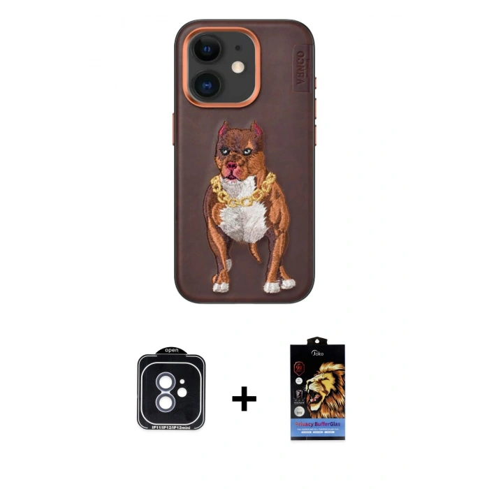 MARSİLYAN™- iPhone 11 Kılıf Nova Form Koleksiyonu - Siyah Buffer Hayalet Cam Ekran Koruyucu + Mavi PVD Metal Kamera Lens