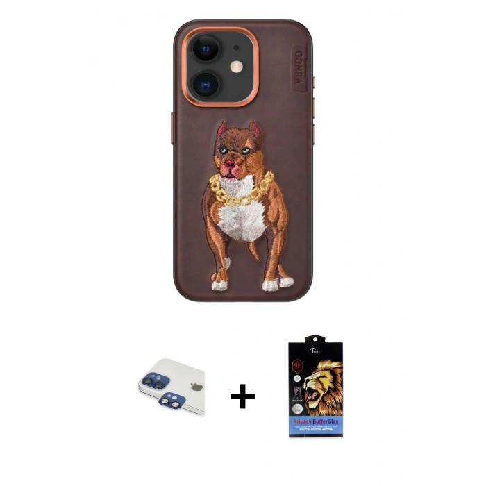 MARSİLYAN™- iPhone 11 Kılıf Nova Form Koleksiyonu - Siyah Buffer Hayalet Cam Ekran Koruyucu + Pers Alüminyum Kamera Lens - LT