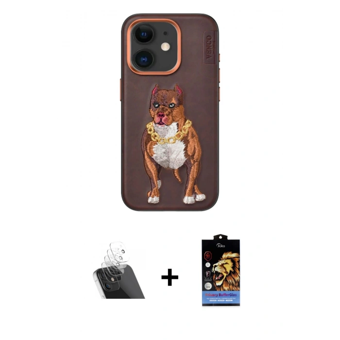 MARSİLYAN™- iPhone 11 Kılıf Nova Form Koleksiyonu - Siyah Buffer Hayalet Cam Ekran Koruyucu + Kamera Lens Koruma Cam - SF
