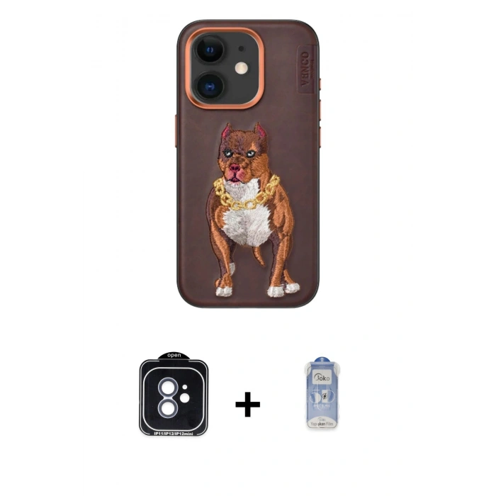 MARSİLYAN™- iPhone 11 Kılıf Nova Form Koleksiyonu - Siyah Joko Magic 5D Cam + PVD Metal Kamera Lens - MI