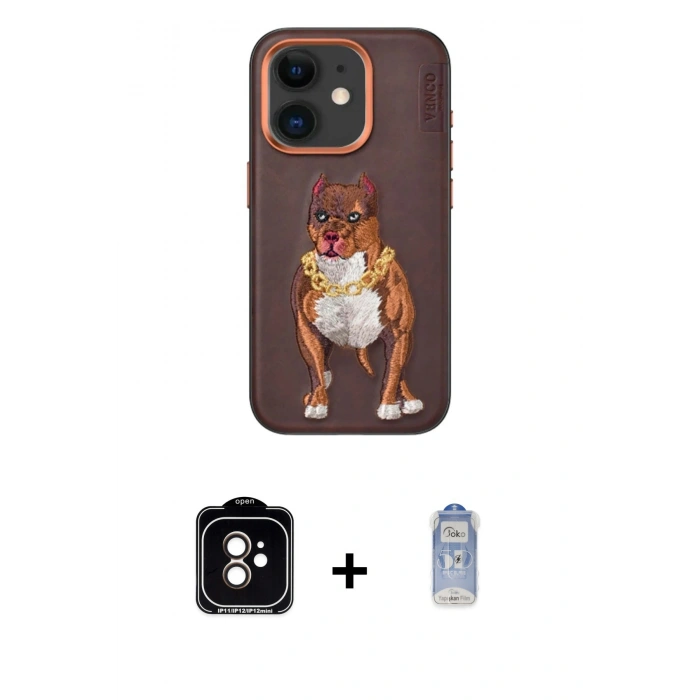 MARSİLYAN™- iPhone 11 Kılıf Nova Form Koleksiyonu - Siyah Joko Magic 5D Cam + PVD Metal Kamera Lens - TU