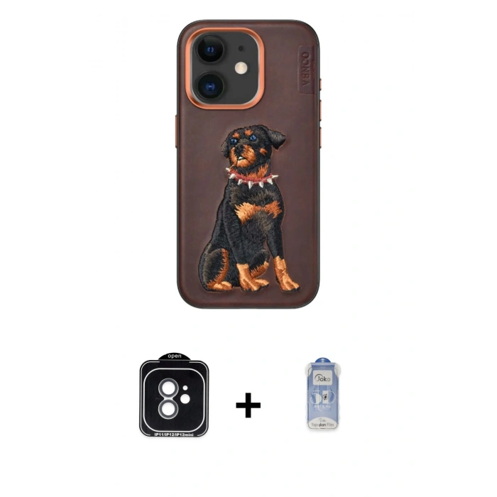 MARSİLYAN™- iPhone 11 Kılıf Nova Form Koleksiyonu - Siyah Joko Magic 5D Cam + PVD Metal Kamera Lens - YL