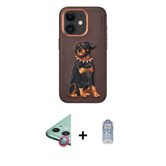MARSİLYAN™- iPhone 11 Kılıf Nova Form Koleksiyonu - Siyah Joko Magic 5D Cam + Raze Metal Kamera Lens - KI