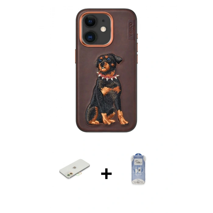 MARSİLYAN™- iPhone 11 Kılıf Nova Form Koleksiyonu - Siyah Joko Magic 5D Cam + Renkli Kamera Lens Koruma Cam - TU