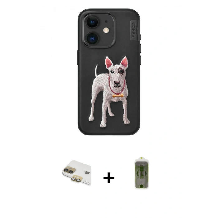 MARSİLYAN™- iPhone 11 Kılıf Nova Form Koleksiyonu - Siyah Joko Magic 5D Hayalet Cam + Gold Pers Alüminyum Kamera Lens