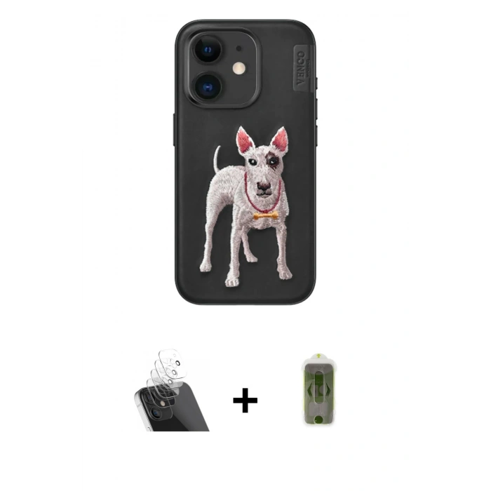 MARSİLYAN™- iPhone 11 Kılıf Nova Form Koleksiyonu - Siyah Joko Magic 5D Hayalet Cam + Kamera Lens Koruma Cam - SF
