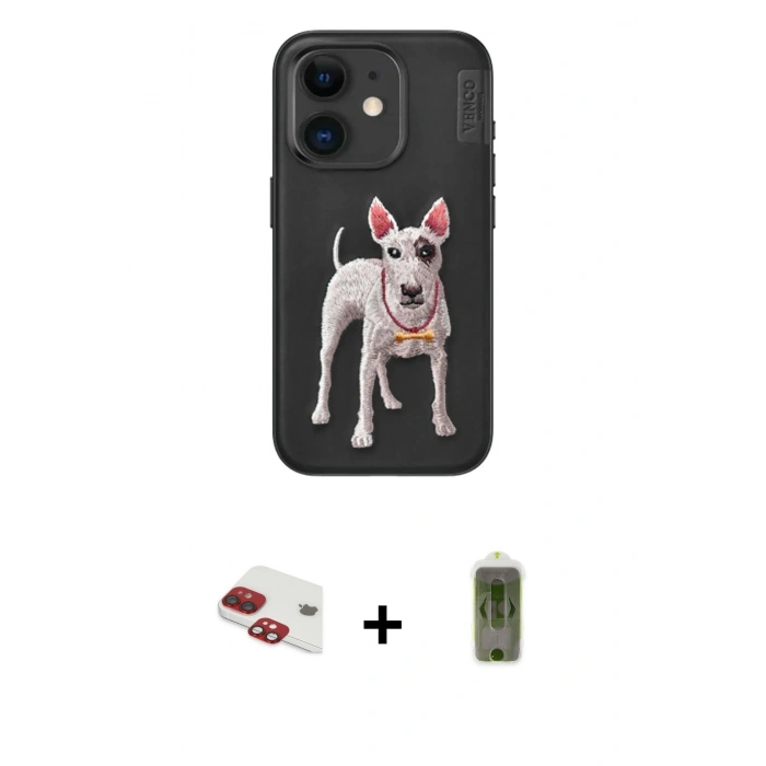 MARSİLYAN™- iPhone 11 Kılıf Nova Form Koleksiyonu - Siyah Joko Magic 5D Hayalet Cam + Pers Alüminyum Kamera Lens - KI