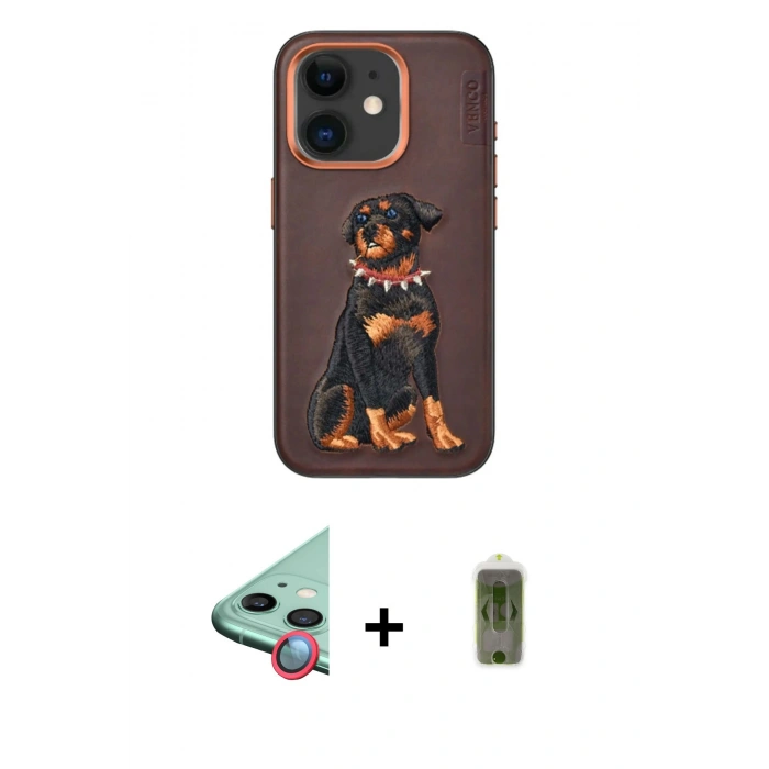 MARSİLYAN™- iPhone 11 Kılıf Nova Form Koleksiyonu - Siyah Joko Magic 5D Hayalet Cam + Raze Metal Kamera Lens - KI