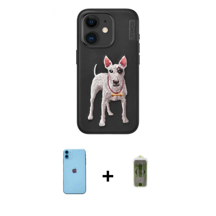 MARSİLYAN™- iPhone 11 Kılıf Nova Form Koleksiyonu - Siyah Joko Magic 5D Hayalet Cam + Neon Fosforlu Kamera Lens - MI