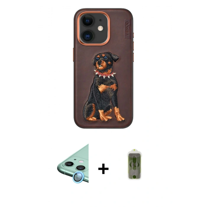 MARSİLYAN™- iPhone 11 Kılıf Nova Form Koleksiyonu - Siyah Joko Magic 5D Hayalet Cam + Raze Metal Kamera Lens - MI