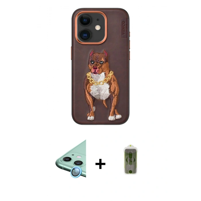 MARSİLYAN™- iPhone 11 Kılıf Nova Form Koleksiyonu - Siyah Joko Magic 5D Hayalet Cam + Raze Metal Kamera Lens - MI