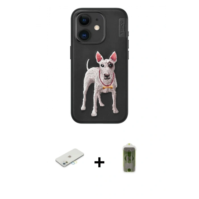 MARSİLYAN™- iPhone 11 Kılıf Nova Form Koleksiyonu - Siyah Joko Magic 5D Hayalet Cam + Renkli Kamera Lens Koruma Cam - SI