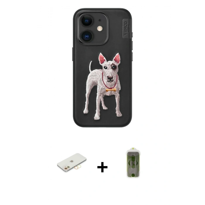 MARSİLYAN™- iPhone 11 Kılıf Nova Form Koleksiyonu - Siyah Joko Magic 5D Hayalet Cam + Renkli Kamera Lens Koruma Cam - SI