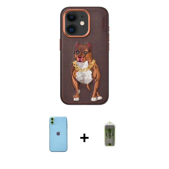 MARSİLYAN™- iPhone 11 Kılıf Nova Form Koleksiyonu - Siyah Joko Magic 5D Hayalet Cam + Yeşil Neon Fosforlu Kamera Lens