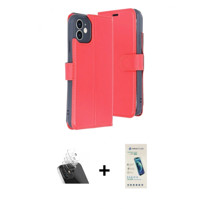 MARSİLYAN™- iPhone 11 Kılıf Siluet Işık Serisi - Şeffaf Pasifik Cam Ekran Koruyucu + Kamera Lens Koruma Cam - SF