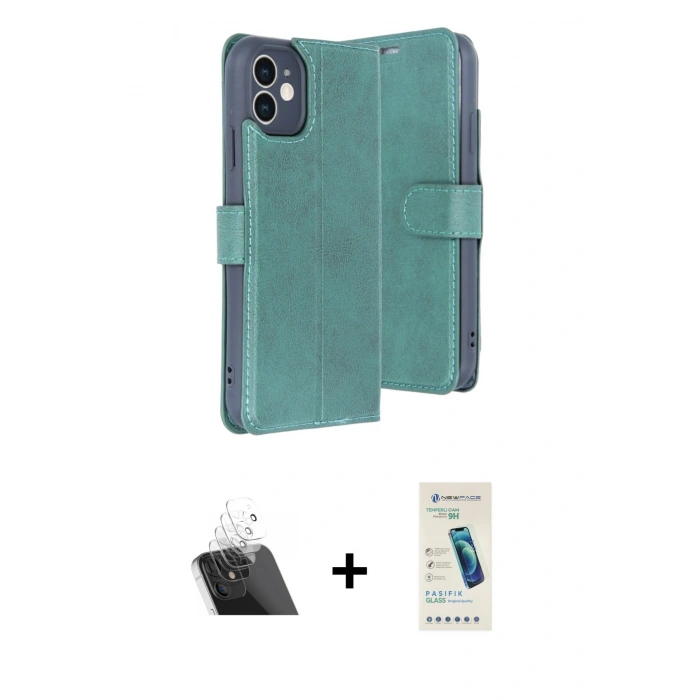 MARSİLYAN™- iPhone 11 Kılıf Siluet Işık Serisi - Şeffaf Pasifik Cam Ekran Koruyucu + Kamera Lens Koruma Cam - SF