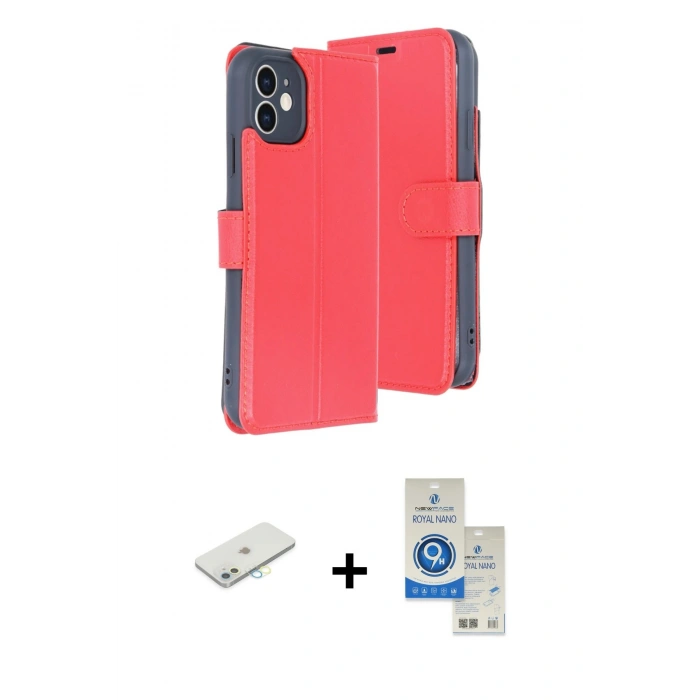 MARSİLYAN™- iPhone 11 Kılıf Siluet Işık Serisi - Şeffaf Royal Nano Ekran Koruyucu + Renkli Kamera Lens Koruma Cam - SI