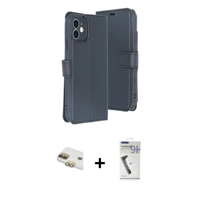 MARSİLYAN™- iPhone 11 Kılıf Siluet Işık Serisi - Şeffaf Uv Polymer Nano Ekran Koruyucu + Pers Alüminyum Kamera Lens - GD