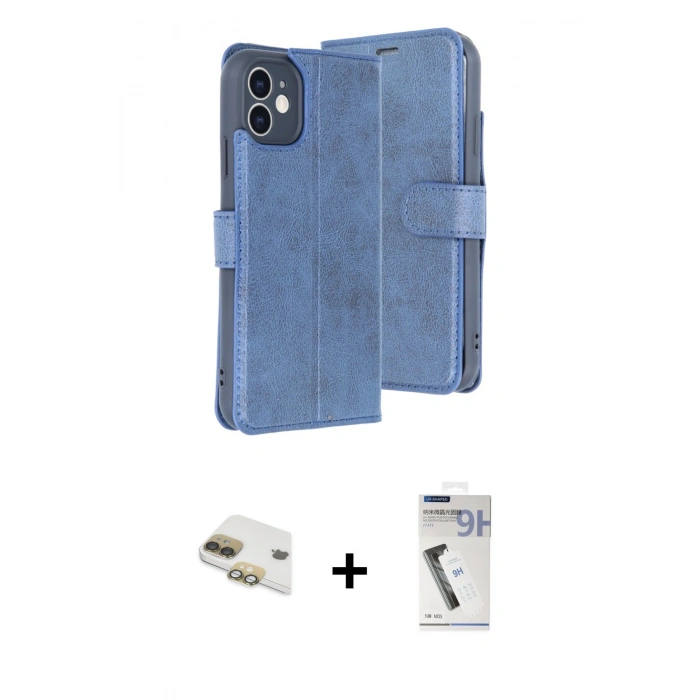 MARSİLYAN™- iPhone 11 Kılıf Siluet Işık Serisi - Şeffaf Uv Polymer Nano Ekran Koruyucu + Pers Alüminyum Kamera Lens - GD
