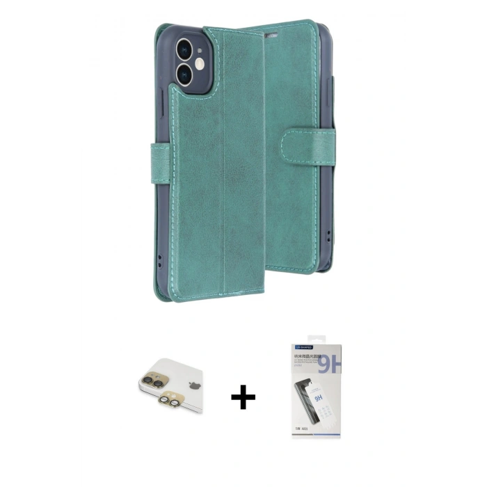 MARSİLYAN™- iPhone 11 Kılıf Siluet Işık Serisi - Şeffaf Uv Polymer Nano Ekran Koruyucu + Pers Alüminyum Kamera Lens - GD