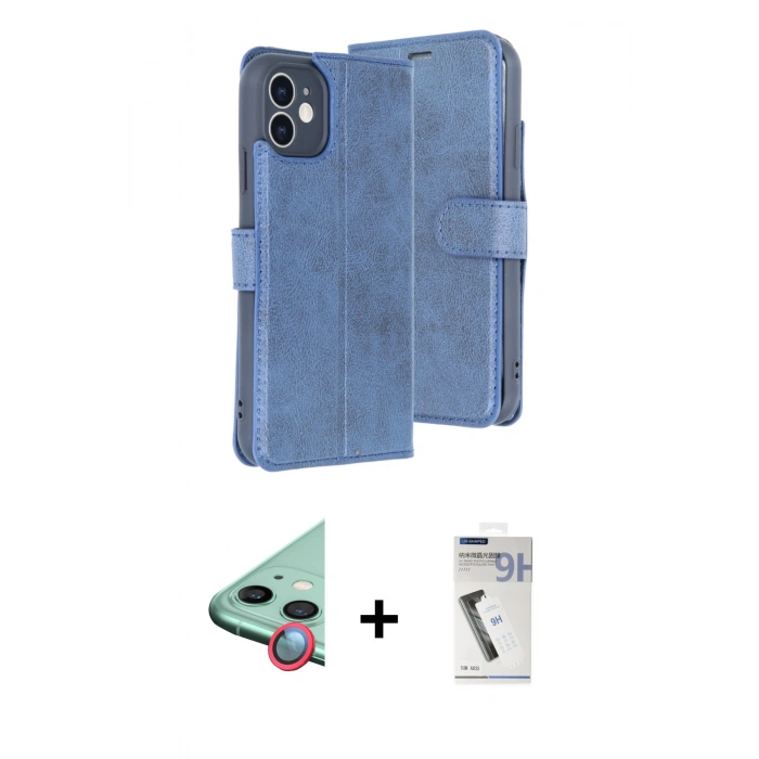 MARSİLYAN™- iPhone 11 Kılıf Siluet Işık Serisi - Şeffaf Uv Polymer Nano Ekran Koruyucu + Raze Metal Kamera Lens - KI