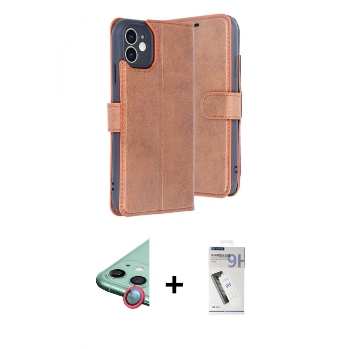MARSİLYAN™- iPhone 11 Kılıf Siluet Işık Serisi - Şeffaf Uv Polymer Nano Ekran Koruyucu + Raze Metal Kamera Lens - KI