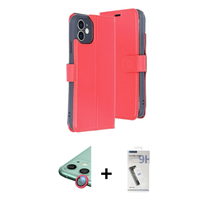 MARSİLYAN™- iPhone 11 Kılıf Siluet Işık Serisi - Şeffaf Uv Polymer Nano Ekran Koruyucu + Raze Metal Kamera Lens - KI