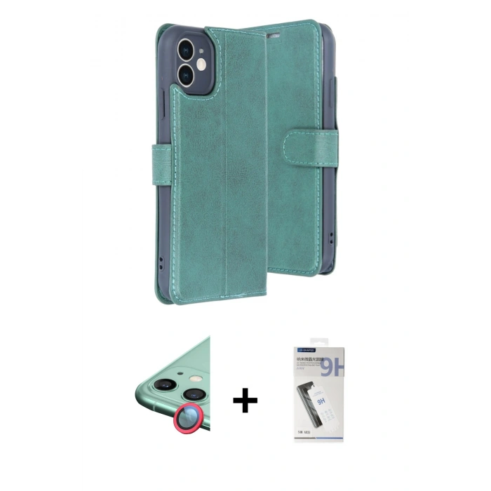 MARSİLYAN™- iPhone 11 Kılıf Siluet Işık Serisi - Şeffaf Uv Polymer Nano Ekran Koruyucu + Raze Metal Kamera Lens - KI