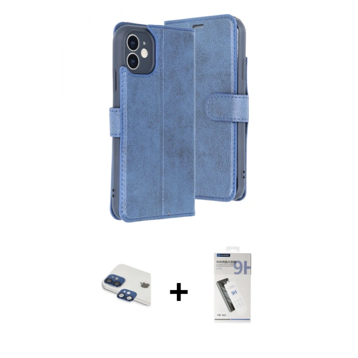 MARSİLYAN™- iPhone 11 Kılıf Siluet Işık Serisi - Şeffaf Uv Polymer Nano Ekran Koruyucu + Pers Alüminyum Kamera Lens - LT