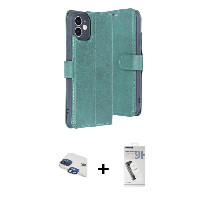 MARSİLYAN™- iPhone 11 Kılıf Siluet Işık Serisi - Şeffaf Uv Polymer Nano Ekran Koruyucu + Pers Alüminyum Kamera Lens - LT