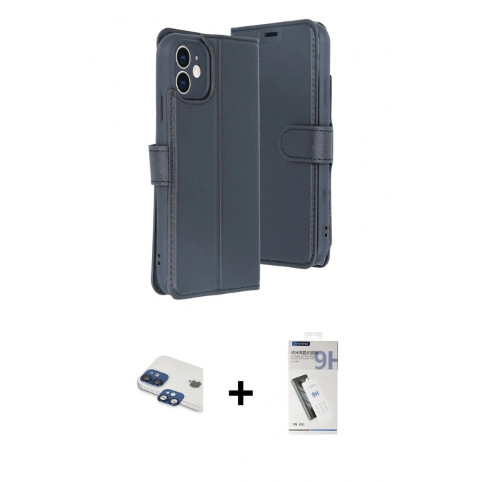 MARSİLYAN™- iPhone 11 Kılıf Siluet Işık Serisi - Şeffaf Uv Polymer Nano Ekran Koruyucu + Pers Alüminyum Kamera Lens - LT