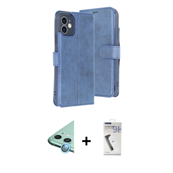 MARSİLYAN™- iPhone 11 Kılıf Siluet Işık Serisi - Şeffaf Uv Polymer Nano Ekran Koruyucu + Raze Metal Kamera Lens - MI