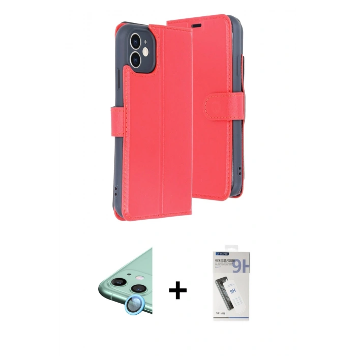 MARSİLYAN™- iPhone 11 Kılıf Siluet Işık Serisi - Şeffaf Uv Polymer Nano Ekran Koruyucu + Raze Metal Kamera Lens - MI