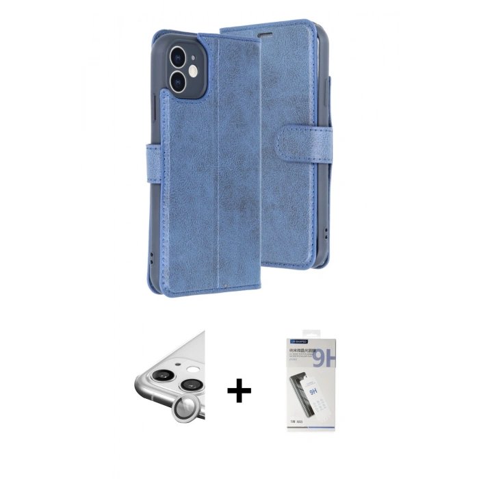 MARSİLYAN™- iPhone 11 Kılıf Siluet Işık Serisi - Şeffaf Uv Polymer Nano Ekran Koruyucu + Raze Metal Kamera Lens - GS