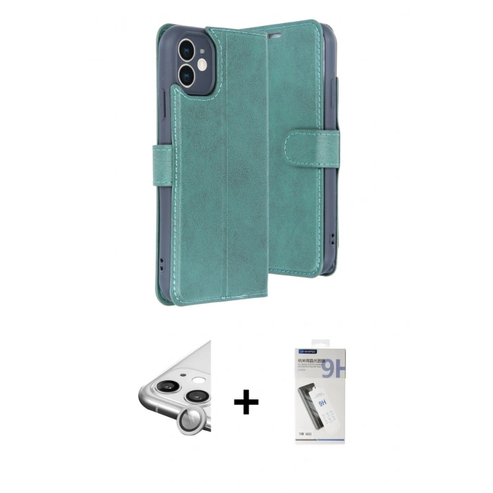 MARSİLYAN™- iPhone 11 Kılıf Siluet Işık Serisi - Şeffaf Uv Polymer Nano Ekran Koruyucu + Raze Metal Kamera Lens - GS