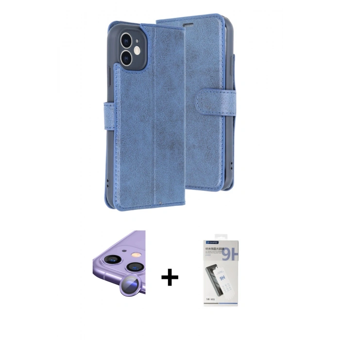 MARSİLYAN™- iPhone 11 Kılıf Siluet Işık Serisi - Şeffaf Uv Polymer Nano Ekran Koruyucu + Raze Metal Kamera Lens - MR