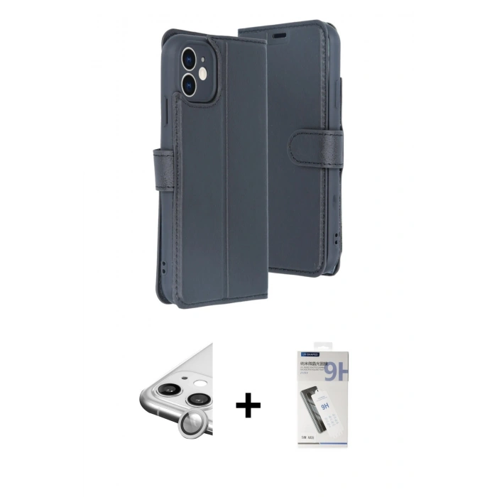 MARSİLYAN™- iPhone 11 Kılıf Siluet Işık Serisi - Şeffaf Uv Polymer Nano Ekran Koruyucu + Raze Metal Kamera Lens - GS