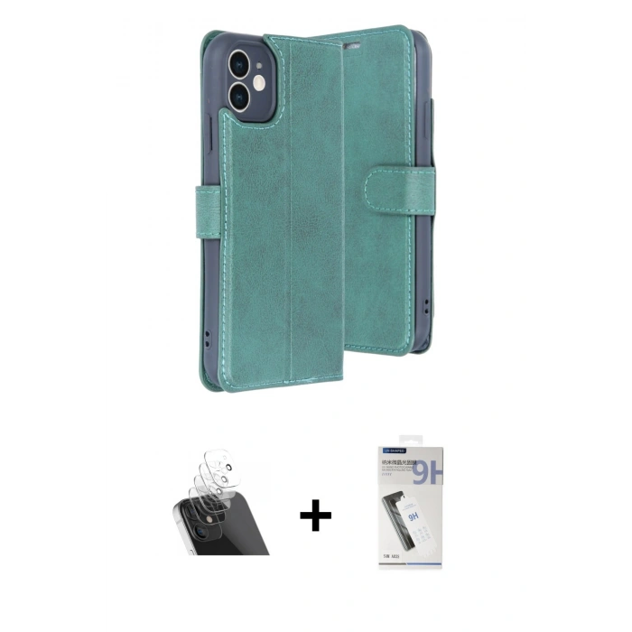 MARSİLYAN™- iPhone 11 Kılıf Siluet Işık Serisi - Şeffaf Uv Polymer Nano Ekran Koruyucu + Kamera Lens Koruma Cam - SF