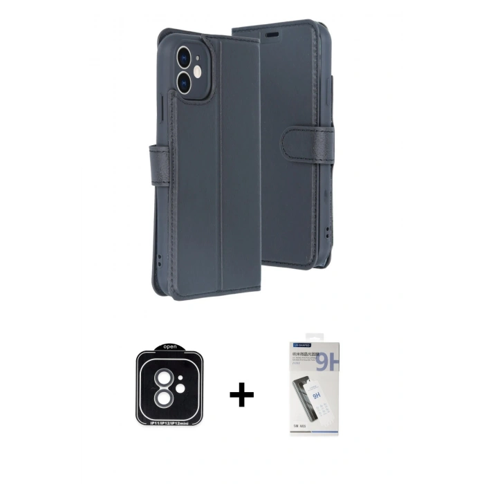 MARSİLYAN™- iPhone 11 Kılıf Siluet Işık Serisi - Şeffaf Uv Polymer Nano Ekran Koruyucu + PVD Metal Kamera Lens - YL