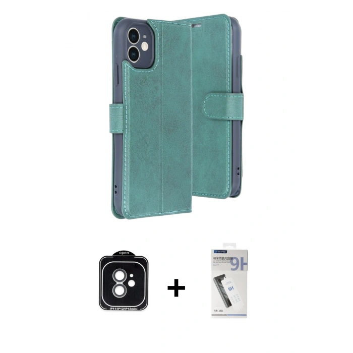 MARSİLYAN™- iPhone 11 Kılıf Siluet Işık Serisi - Şeffaf Uv Polymer Nano Ekran Koruyucu + PVD Metal Kamera Lens - YL