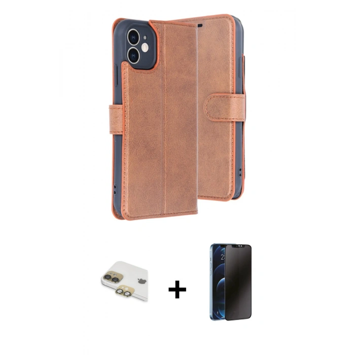 MARSİLYAN™- iPhone 11 Kılıf Siluet Işık Serisi - Siyah 3D Antistatik Hayalet Cam Ekran Koruyucu + Pers Alüminyum Kamera Lens - GD