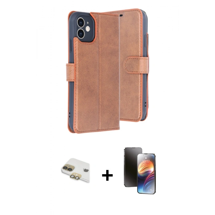 MARSİLYAN™- iPhone 11 Kılıf Siluet Işık Serisi - Siyah 3D Antistatik Mat Seramik Nano Ekran Koruyucu + Pers Alüminyum Kamera Lens - GD