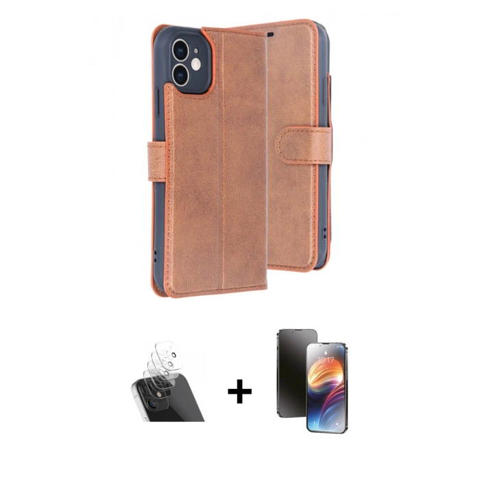 MARSİLYAN™- iPhone 11 Kılıf Siluet Işık Serisi - Siyah 3D Antistatik Mat Seramik Nano Ekran Koruyucu + Kamera Lens Koruma Cam - SF