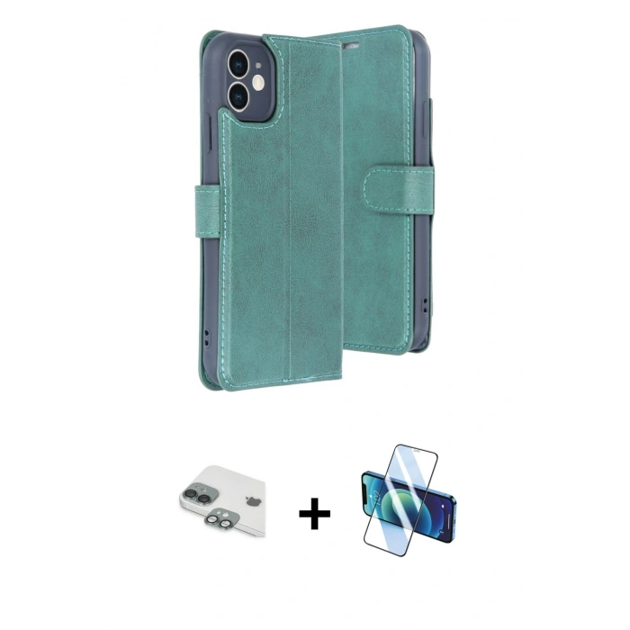MARSİLYAN™- iPhone 11 Kılıf Siluet Işık Serisi - Siyah 3D Antistatik Seramik Nano Ekran Koruyucu + Pers Alüminyum Kamera Lens - YL