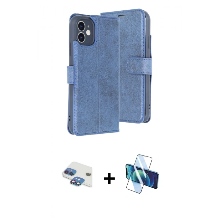 MARSİLYAN™- iPhone 11 Kılıf Siluet Işık Serisi - Siyah 3D Antistatik Seramik Nano Ekran Koruyucu + Pers Alüminyum Kamera Lens - GI