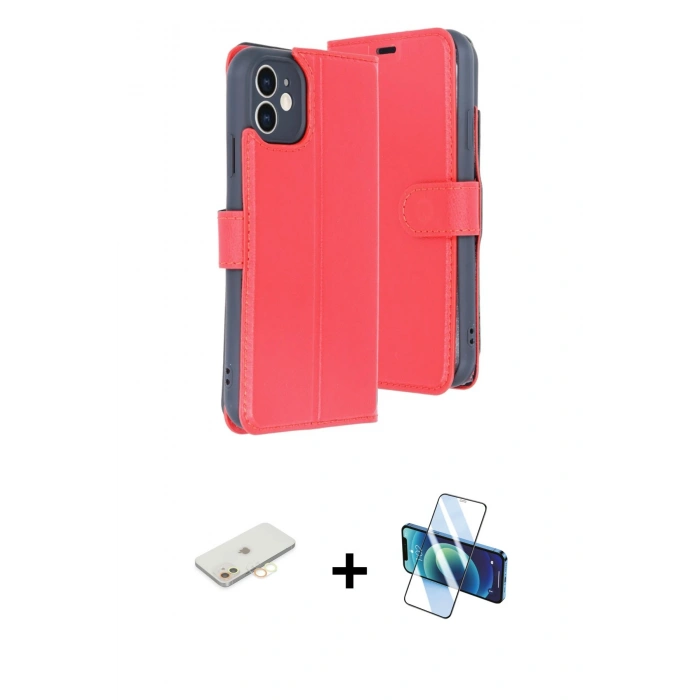 MARSİLYAN™- iPhone 11 Kılıf Siluet Işık Serisi - Siyah 3D Antistatik Seramik Nano Ekran Koruyucu + Renkli Kamera Lens Koruma Cam - SI