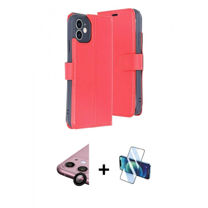 MARSİLYAN™- iPhone 11 Kılıf Siluet Işık Serisi - Siyah 3D Antistatik Seramik Nano Ekran Koruyucu + Raze Metal Kamera Lens - SH