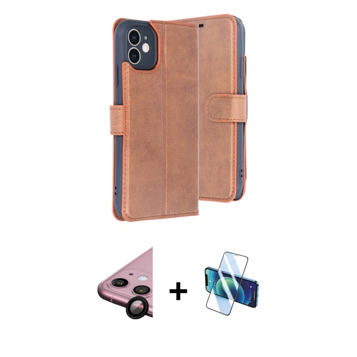 MARSİLYAN™- iPhone 11 Kılıf Siluet Işık Serisi - Siyah 3D Antistatik Seramik Nano Ekran Koruyucu + Raze Metal Kamera Lens - SH