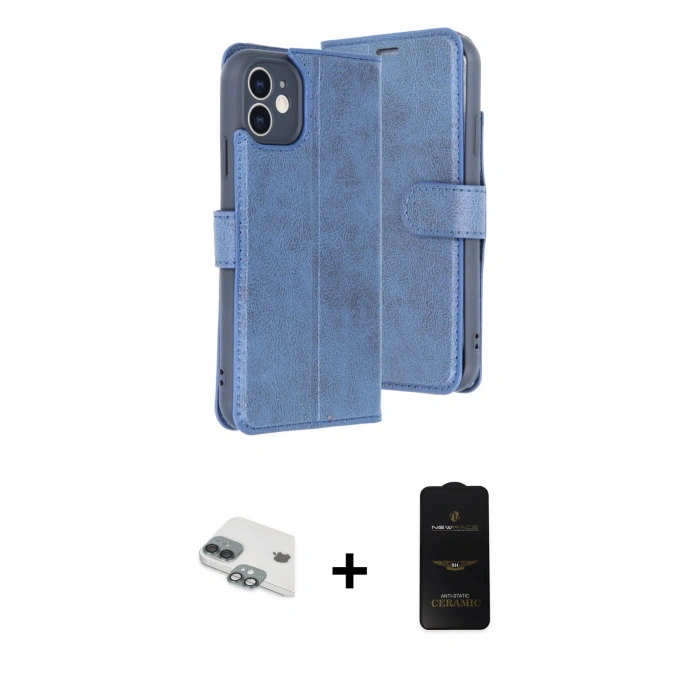 MARSİLYAN™- iPhone 11 Kılıf Siluet Işık Serisi - Siyah 6D Antistatik Mat Seramik Hayalet Nano Ekran Koruyucu + Yeşil Pers Alüminyum Kamera Lens